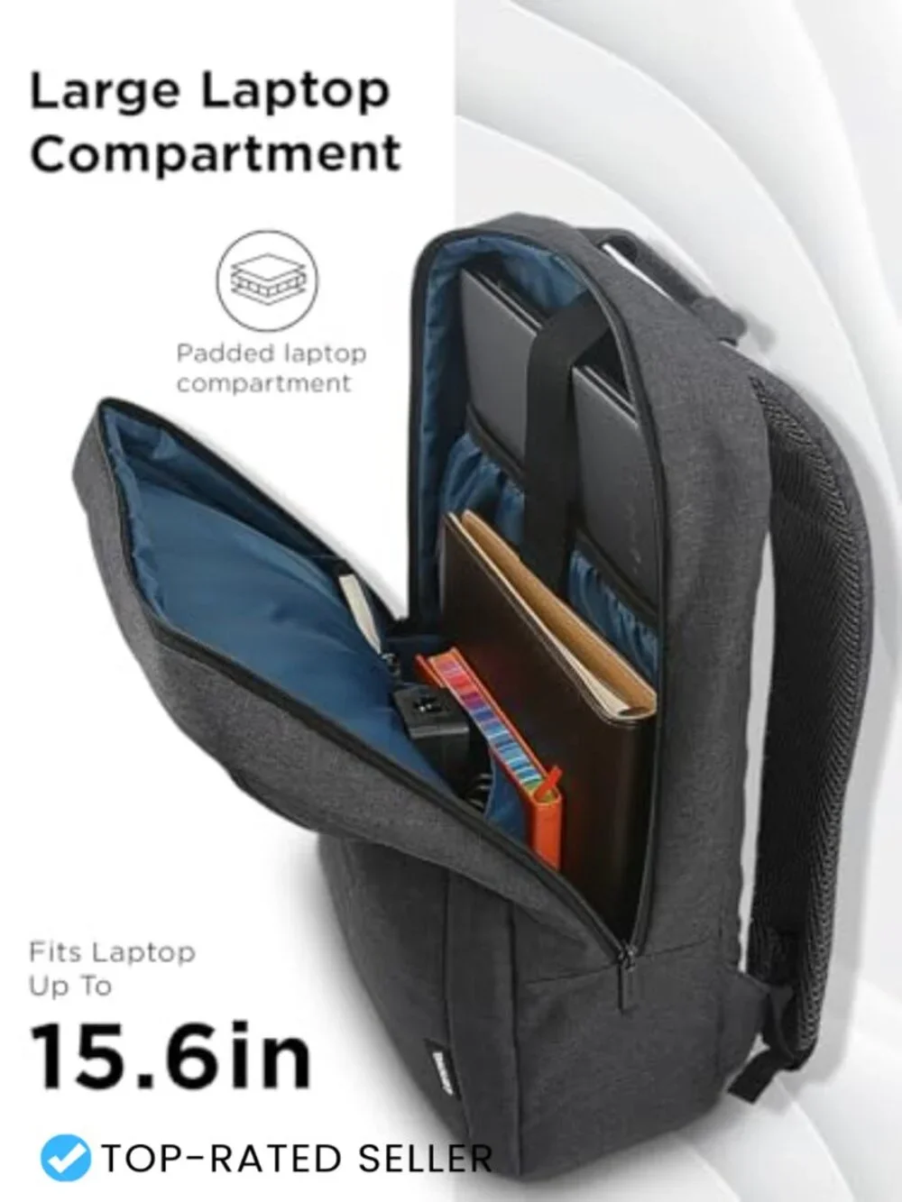 Laptop Backpack 15.6 Inch Durable Water Repellent Lightweight Travel College